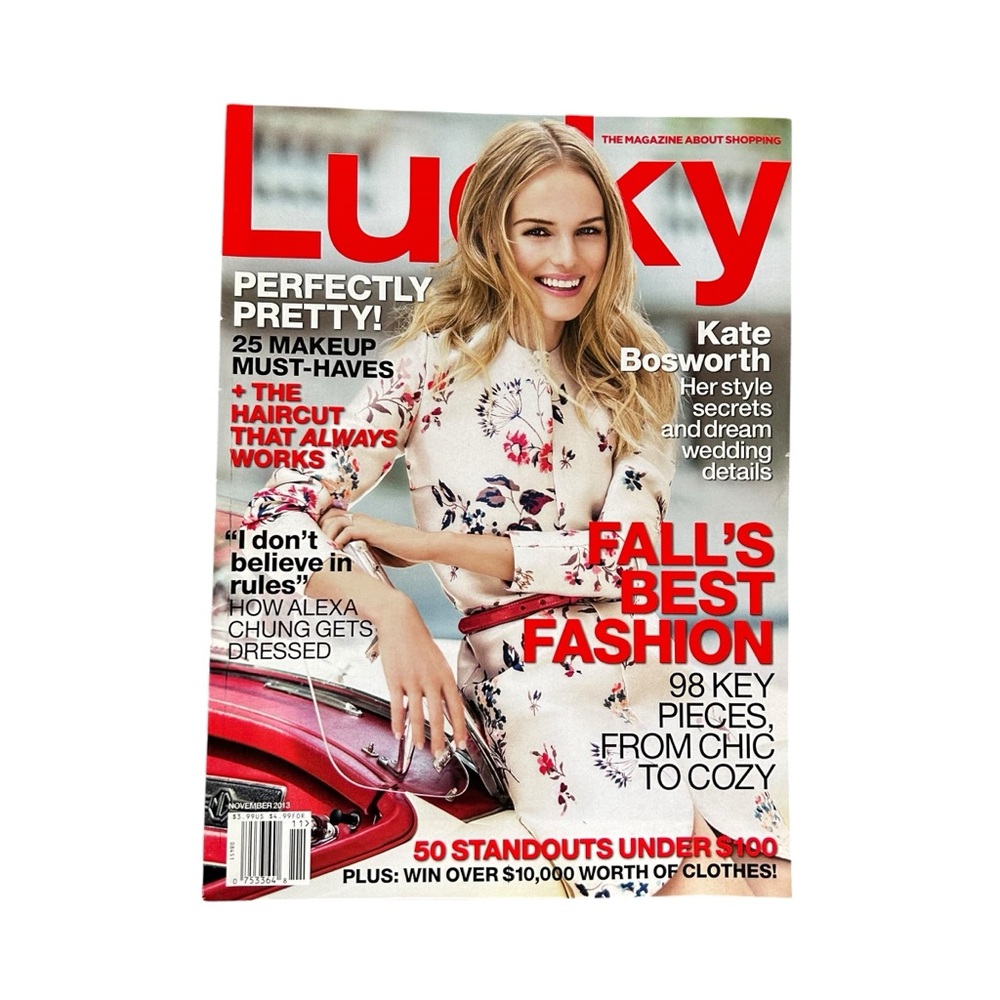 Lucky Magazine November 2013 Kate Bosworth Cover Fall Best Fashion Out of Print